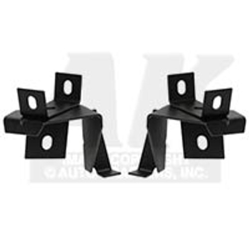 RADIATOR LOWER SUPPORT BRACKETS 1968-70 FORD MUSTANG AND MERCURY COUGAR HARDTOP FASTBACK CONVERTIBLE PAIR (C8ZZ-8052A-B)
