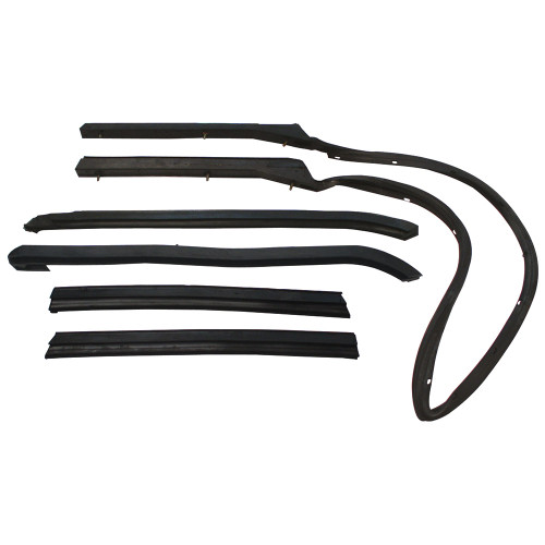 CONVERTIBLE TOP WEATHERSTRIP KIT 1969-72 FORD GALAXIE 500 XL LTD 5-PIECE RUBBER SEAL SET (C9AZ-7651532KIT)