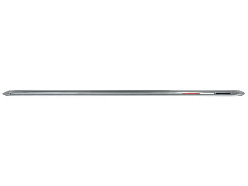 DASH INSET MOULDING 1968-69 FORD FAIRLANE TORINO RANCHERO CHROME STRIP WITH RED WHITE & BLUE ACCENTS RH (C9OZ-5404460A)