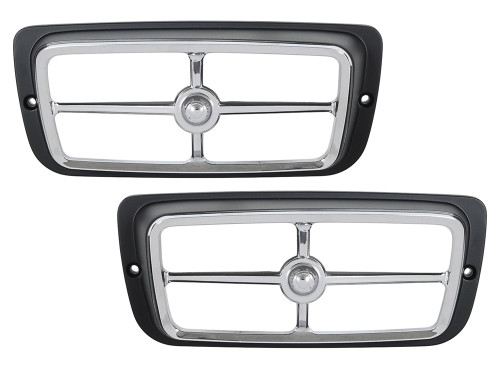 GRILLE LIGHT BEZELS 1969-70 MERCURY COUGAR 69 MUSTANG SHELBY GT 70 MACH 1 70-74 MAVERICK & MORE LH RH PAIR (C9WY-13210)