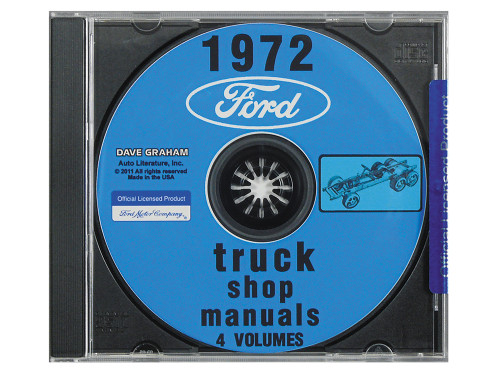 CD-ROM 1972 FORD TRUCK SHOP MANUALS 5 VOLUMES F-SERIES F100 F250 F350 PICKUPS MAINTENANCE PRINTABLE PDF FILES (CD72FDTR)