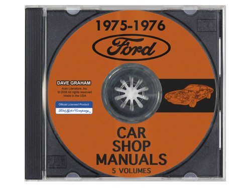 CD - SHOP MANUAL ALL 1975-76 FORD / MERCURY CARS (CD75FDCAR)