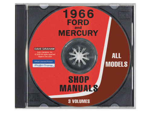 CD SHOP MANUAL 1966 FORD AND MERCURY CARS (CDSM66CAR)