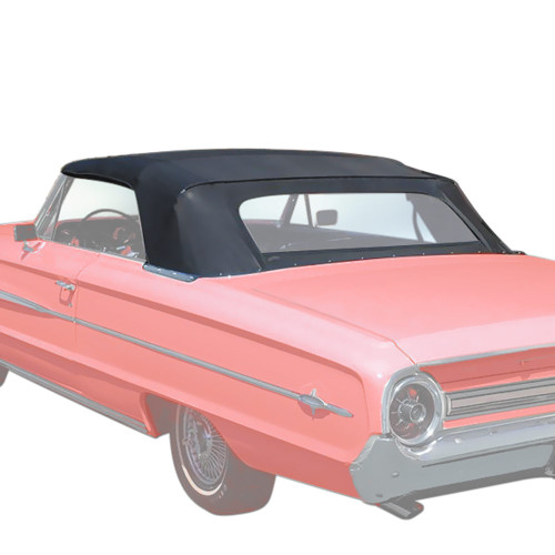 CONVERTIBLE TOP 1964 FORD GALAXIE 500 WHITE WITH PLASTIC WINDOW