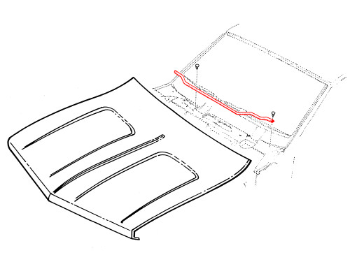 HOOD-TO-COWL SEAL 1970 FORD FAIRLANE FALCON 1970-71 TORINO CYCLONE MONTEGO INCLUDES FASTENERS WEATHERSTRIP (D0OZ-16740A)