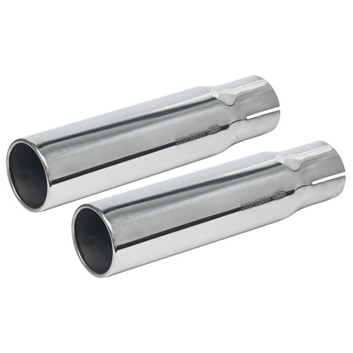 EXHAUST TIPS 1970-71 FORD TORINO GT 429CJ HARDTOP AND CONVERTIBLE STAINLESS ROLLED ENDS LOGO 11-INCH PAIR (D0OZ-5255A)