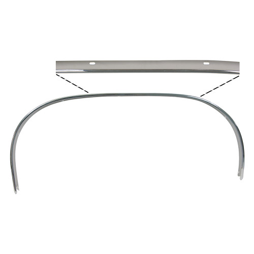 REAR WHEEL OPENING MOULDING 1970 FORD TORINO BROUGHAM HARDTOP GT FASTBACK AND CONVERTIBLE LH DRIVER SIDE (D0OZ-6529165B)