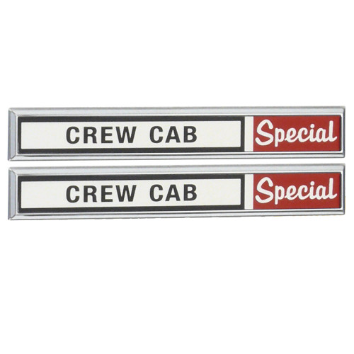 COWL SIDE EMBLEMS - “CREW CAB SPECIAL” 1970-72 FORD TRUCK F250 F350 (D0TZ-16720L)