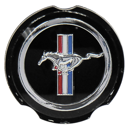 SIMULATED MAG WHEEL HUB CAP EMBLEM 1970-73 FORD MUSTANG EXCEPT BOSS AND GT FITS 14" X 6" WHEEL (D0ZZ-1130E)