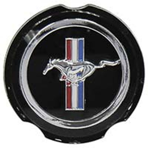 SIMULATED MAG WHEEL HUB CAP EMBLEM 1970-73 FORD MUSTANG EXCEPT BOSS AND GT FITS 14" X 6" WHEEL (D0ZZ-1130E)