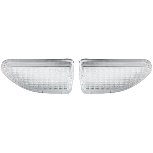 PARKING LAMP LENS 1969-70 FORD MUSTANG BOSS GRANDE MACH 1 SHELBY GT CLEAR FOMOCO OVAL LOGO LH RH PAIR (D0ZZ-13208-9) PARKING LAMP LENS 1969-70 FORD MUSTANG BOSS GRANDE MACH 1 SHELBY GT CLEAR FOMOCO OVAL LOGO LH RH PAIR (D0ZZ-13208-9)