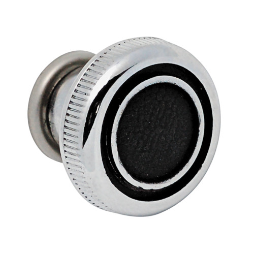 CIGARETTE LIGHTER KNOB 1970 FORD MUSTANG AND MERCURY COUGAR TRIPLE-PLATED CHROME WITH BLACK TRIM (D0ZZ-15052)