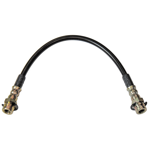 BRAKE HOSE 1971-77 FORD BRONCO WITH DRUM BRAKES SPORT UTILITY WAGON FRONT LH OR RH BLACK STAINLESS (D1TZ-2078CSS-BK)
