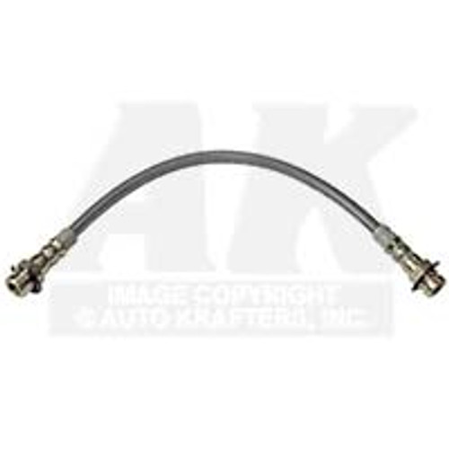 BRAKE HOSE 1971-77 FORD BRONCO WITH DRUM BRAKES SPORT UTILITY WAGON FRONT LH OR RH CLEAR STAINLESS (D1TZ-2078CSS-CL)