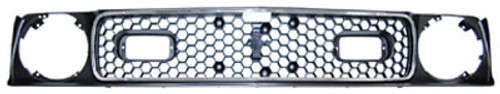 GRILLE 1971-72 FORD MUSTANG MACH 1 WITH SPORT LIGHTS 1973 REPLACEMENT ONLY HONEYCOMB INCLUDES MOULDINGS (D1ZZ-8200C)
