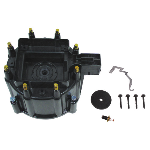 FLAME-THROWER HEI DISTRIBUTOR CAP 1962-73 FORD 221-302 V8 GALAXIE FAIRLANE MUSTANG FALCON F-100 COUGAR PICKUP & OTHERS BLACK (D4050)