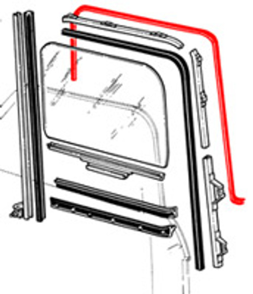 UPPER DOOR SEAL 1978-79 FORD F-100 F-150 F-250 F-350 PICKUP TRUCK & BRONCO 65" WEATHERSTRIP LH RH PAIR (D8TZ-1020518PR)