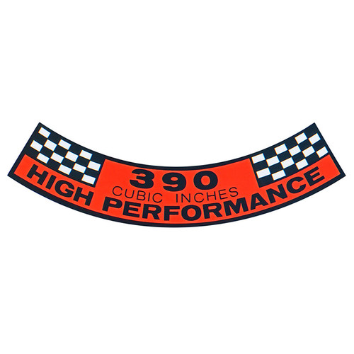 AIR CLEANER DECAL 1966-69 FAIRLANE 1962-64 GALAXIE 390-4V PREMIUM