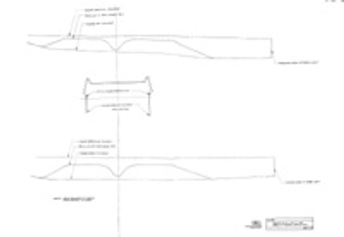 TEMPLATE CONSOLE CUTTING 1965-66 FORD MUSTANG COUPE AND FASTBACK TO CONVERTIBLE DIAGRAM SHELBY GT (DF389)