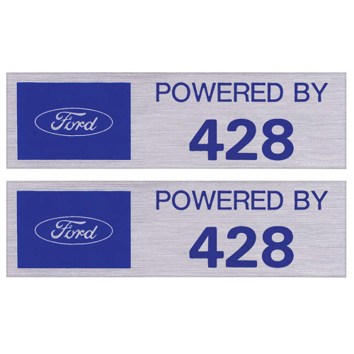 VALVE COVER DECALS "FORD POWERED BY 428" (DF600)