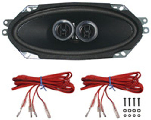 DVC DASH SPEAKER 1965-66 FORD MUSTANG HARDTOP FASTBACK CONVERTIBLE MONO-TO-STEREO 140 WATT 4" X 10" WITH SCREWS (3001MU)