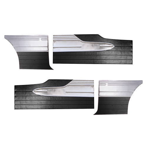 DOOR-QUARTER TRIM PANELS BLACK 1963 FORD FALCON 2-DOOR SEDAN FRONT-REAR SET (DP63FA62-01FR)