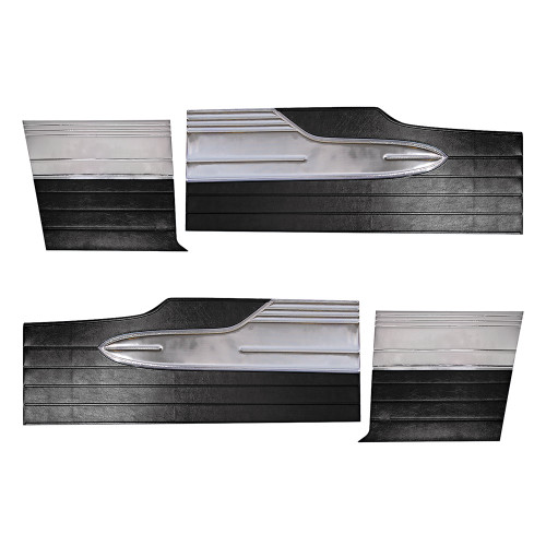 DOOR-QUARTER TRIM PANELS BLACK 1963 FORD FALCON HARDTOP FRONT-REAR SET (DP63FA65-01FR)