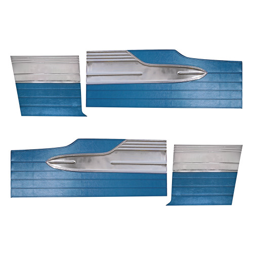 DOOR TRIM PANELS 1963 FORD FALCON 4-DOOR SEDAN FRONT AND REAR BLUE
