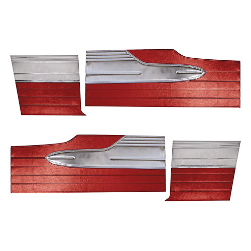 DOOR-QUARTER TRIM PANELS AQUA 1963 FORD FALCON HARDTOP FRONT-REAR SET (DP63FA65-16FR)