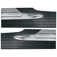 DOOR PANELS - FRONT ONLY 1963 FORD FALCON RANCHERO BLACK DELUXE INTERIOR (DP63FAFT-01)