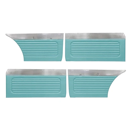 DOOR PANELS FRONT-REAR SET AQUA 1964 FORD FALCON 4-DOOR SEDAN DELUXE INTERIOR (DP64FA54-16FR)