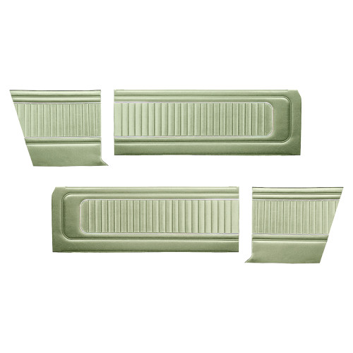 DOOR-QUARTER TRIM PANELS IVY GOLD 1965 FORD FALCON HARDTOP FRONT-REAR SET (DP65FA65-12FR)