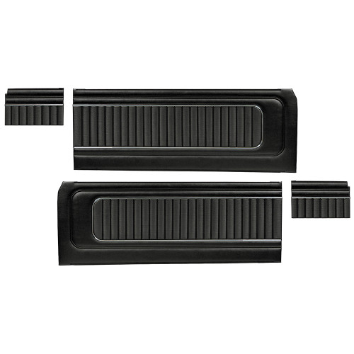 DOOR-QUARTER TRIM PANEL SET 1965 FORD FALCON CONVERTIBLE BLACK FRONT-REAR LH-RH (DP65FA76-01FR)