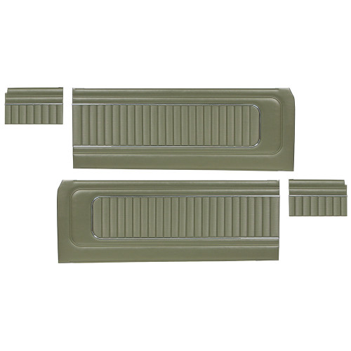 DOOR-QUARTER TRIM PANEL SET 1965 FORD FALCON CONVERTIBLE IVY GOLD FRONT-REAR LH-RH (DP65FA76-12FR)