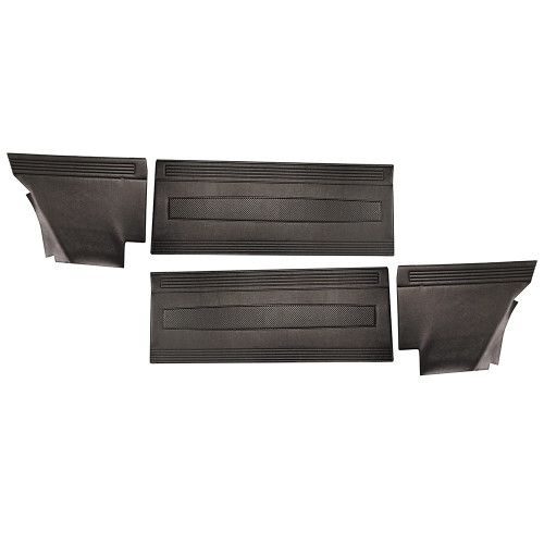DOOR-QUARTER TRIM PANELS 1967 MERCURY CYCLONE GT HARDTOP FRONT-REAR SET BLACK (DP67CY65-01FR)