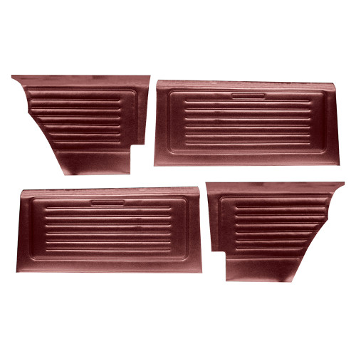 DOOR-QUARTER TRIM PANELS SET MAROON 1968 FORD TORINO GT FASTBACK FRONT-REAR SET (DP68FL63-04GT)