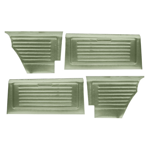 DOOR-QUARTER TRIM PANELS SET IVY GOLD 1968 FORD TORINO GT FASTBACK FRONT-REAR SET (DP68FL63-12GT)