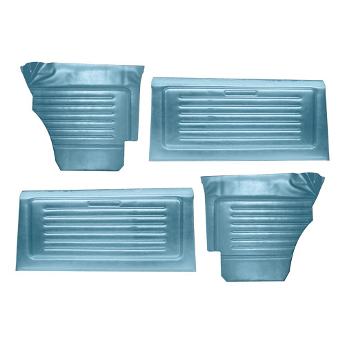 DOOR-QUARTER TRIM PANELS SET BLUE 1968-69 FORD TORINO GT HARDTOP FRONT-REAR SET (DP68FL65-02GT)