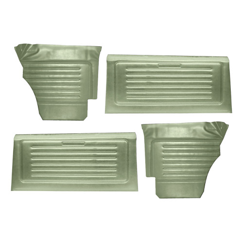 DOOR-QUARTER TRIM PANELS SET IVY GOLD 1968-69 FORD TORINO GT HARDTOP FRONT-REAR SET (DP68FL65-12GT)