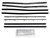 BELTLINE WEATHERSTRIP 1966-70 FORD FALCON 4-DOOR SEDAN AND STATION WAGON FELT FUZZIES INNER OUTER FRONT-REAR DOORS LH RH 8-PIECE KIT (F144)