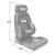UNIVERSAL BUCKET SEATS - PAIR BLACK RECLINING WITH HEADRESTS (BS-6079)