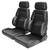 UNIVERSAL BUCKET SEATS - PAIR BLACK RECLINING WITH HEADRESTS (BS-6079)