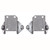 BLOCK PLATES 1966-70 FORD FAIRLANE & FALCON 1968-71 TORINO & COMET WITH 429 OR 460 ENGINE 2-PC SET LH RH PAIR (6671FLBP)