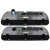 VALVE COVERS 1962-70 FORD FALCON 289 302 351 WINDSOR ENGINE POWERED BY FORD BRUSHED ALUM FINNED BLACK PAIR (6A582-F)