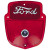 TAILLIGHT LENS 53-66 FORD F-SERIES F-100 F-250 F-350 PICKUP TRUCK SHIELD-STYLE CHROME LETTERS BLUE DOT (B5C-13450CFSBD)
