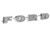 EMBLEM F-O-R-D LETTERS 1960-61 FORD FALCON RANCHERO HOOD OR TAILGATE NAMEPLATE 4-PIECE SET (C0DB-16606-AD)