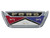 TRUNK LID EMBLEM 1960-61 FORD FALCON 2- OR 4-DOOR SEDAN LUGGAGE COMPARTMENT ORNAMENT WITH BEZEL RED WHITE BLUE CREST (C0DB-6443504A)