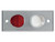 DOOR COURTESY LAMP BEZEL 1962-64 FORD GALAXIE 500XL 1963-64 THUNDERBIRD PLATE WITH RED AND WHITE LENSES (C2AZ-13788A)