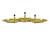 FENDER EMBLEM EARLY 1960S FORD GALAXIE FAIRLANE 390 BLACK/WHITE EAGLE CHECKED FLAGS GOLDEN TRIM & HARDWARE (C2AZ-16228G)