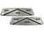 HOOD ORNAMENT INSERTS 1965-66 FORD GALAXIE 500 XL LTD FRONT-REAR PAIR EMBLEM CENTER (C6AZ-16850IN)